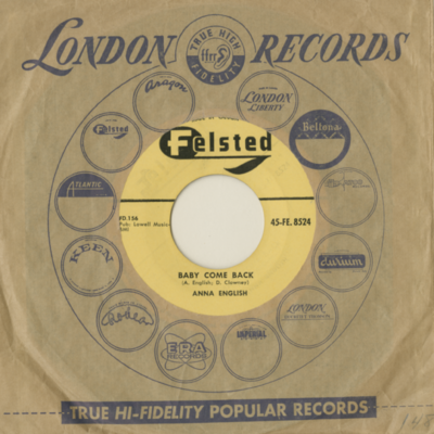 Baby Come Back / My Favorite Record (1959)