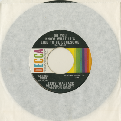 Do You Know What It's Like To Be Lonesome / Where Did He Come From