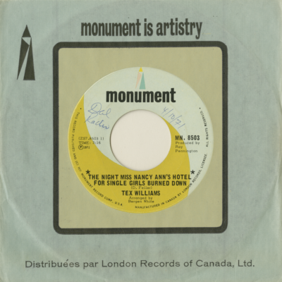 The Night Miss Nancy Ann's Hotel For Single Girls Burned Down / If It's All The Same To You