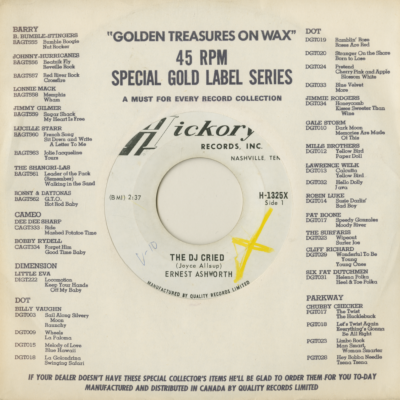 The DJ Cried / Scene Of Destruction (1965)