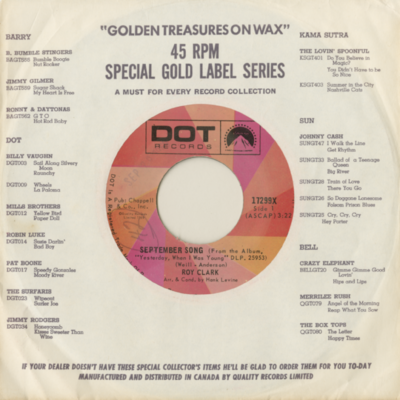 September Song / For The Life Of Me