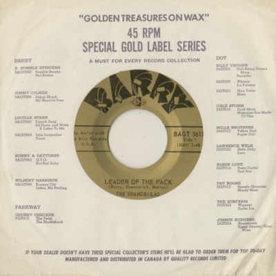 Leader Of The Pack / Remember Walking In The Sand