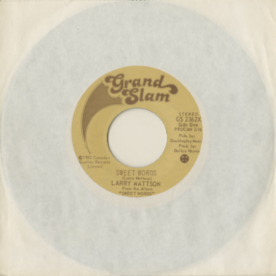 Sweet Words / Cowboys Don't Get Lucky All The Time (1980)