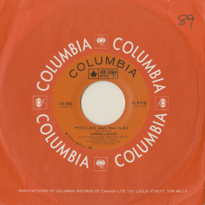 It's Late And I Have To Go / My Companion Is A Mem'ry Of You