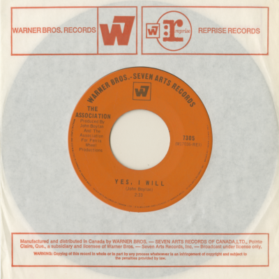 Yes I Will / I Am Up For Europe (1969)