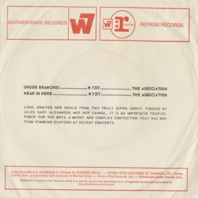 Hear Is Here / Under Branches (1969)