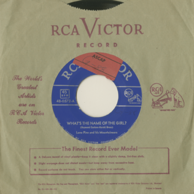 What's The Name Of The Girl / You Broke My Heart In Fifteen Million Pieces (1953)