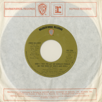 Don't Try To Lay No Boogie Woogie On The King Of Rock And Roll / Mr Rubin (1971)