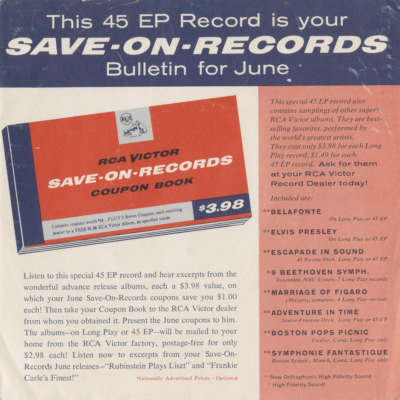 Save-On Records Bulletin For June 1956 (1956)
