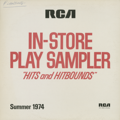 RCA Victor In-Store Play Sampler Hits And Hitbounds Summer 1974