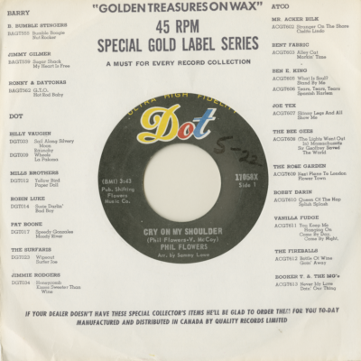 Cry On My Shoulder / Discontented