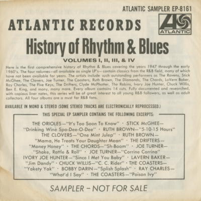 Atlantic Records History Of Rhythm And Blues Sampler (1968)