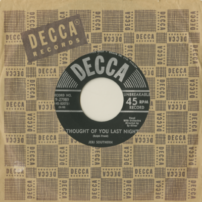 I Thought Of You Last Night / Something I Dreamed Last Night