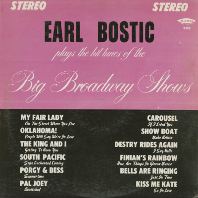 Earl Bostic Plays The Hit Tunes Of The Big Broadway Shows