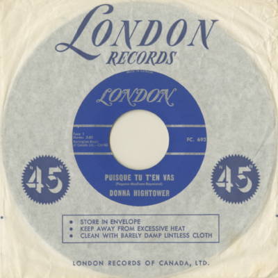 Puisque Tu T'En Vas / Pourquoi S'En Faire