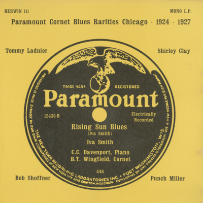 Paramount Cornet Blues Rarities Chicago 1924-1927