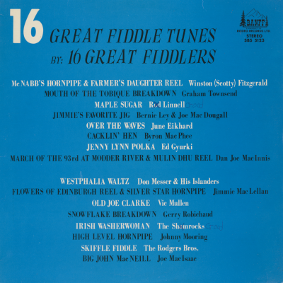 16 Great Fiddle Tunes By 16 Great Fiddlers