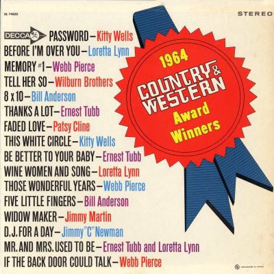 1964 Country & Western Award Winners