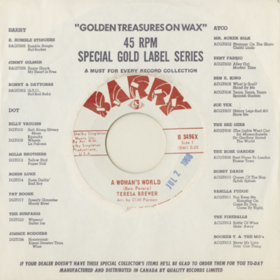 A Woman's World / Ride A Roo