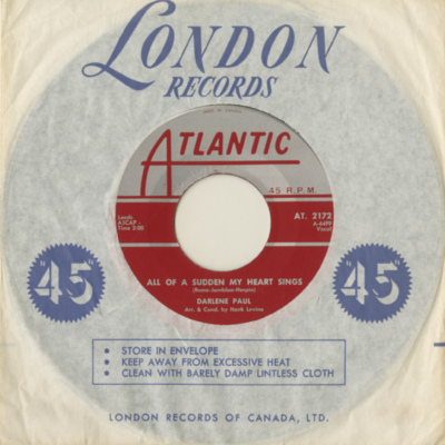 All Of A Sudden My Heart Sings / Shimmy (1962)