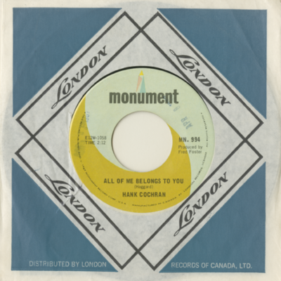 All Of Me Belongs To You / I Just Burned A Dream (1967)