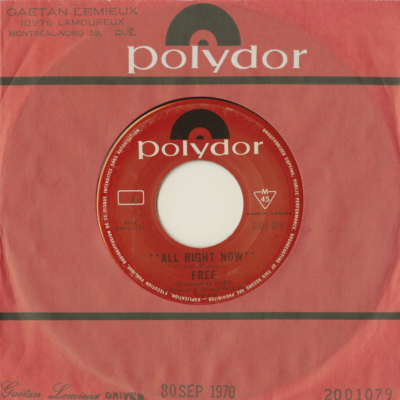 All Right Now / Mouthful Of Grass (1970)