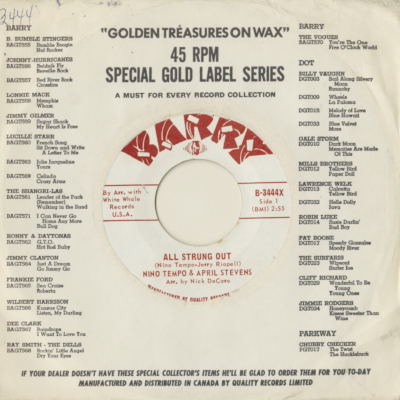 All Strung Out / I Can't Go On Living Without You (1966)