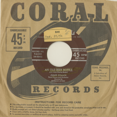 An Old Beer Bottle / Wabash 4-7473 (1954)