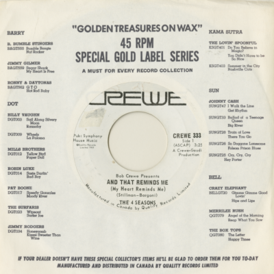 And That Reminds Me / The Singles Game