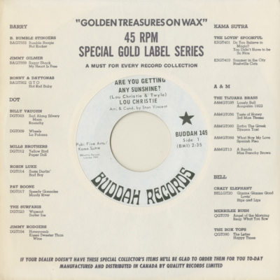 Are You Getting Any Sunshine / It'll Take Time (1969)