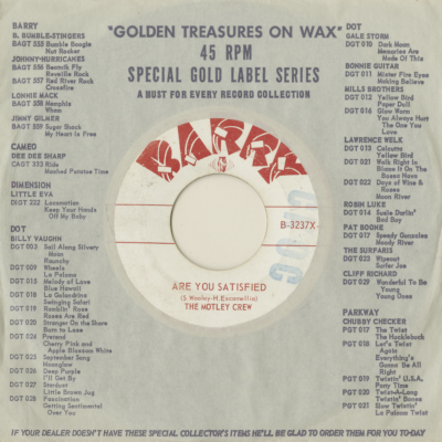 Are You Satisfied / Don't Take It So Hard