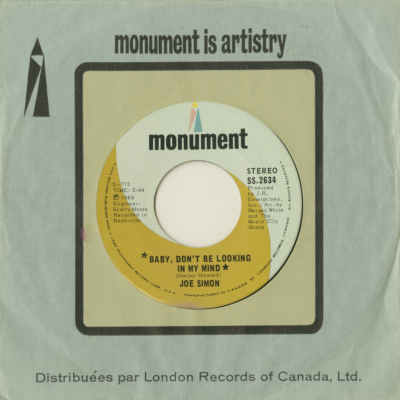 Baby Don't Be Looking In My Mind / Don't Let Me Lose The Feeling (1969)