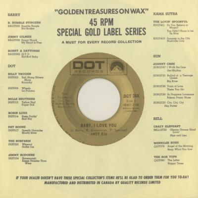 Baby I Love You / Gee Girl