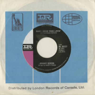 Baby I Need Your Lovin' / Gettin Ready For Tomorrow