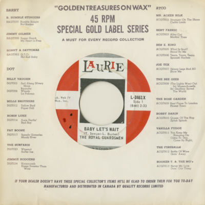 Baby Let's Wait / So Right (To Be In Love) (1968)