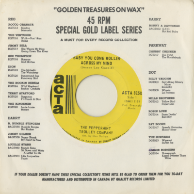 Baby You Come Rollin' Across My Mind / 9 O'Clock Business Man (1968)