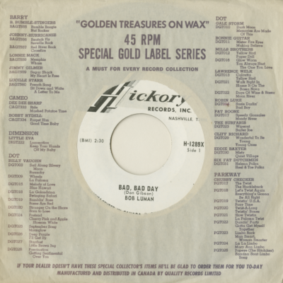 Bad Bad Day / Tears From Out Of Nowhere