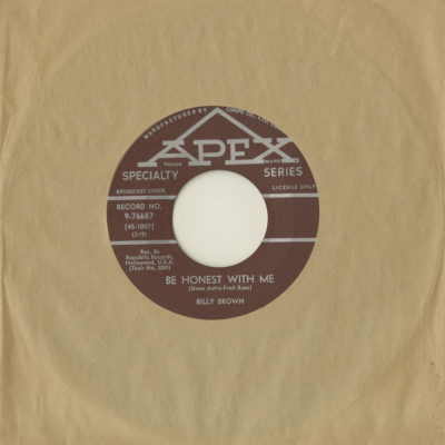 Be Honest With Me / The Last Letter (1960)