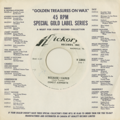 Because I Cared / Love Has Come My Way (1965)