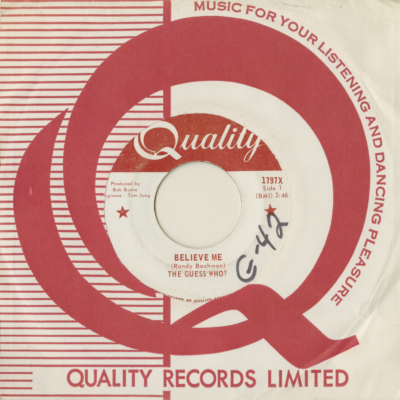 Believe Me / Baby Feelin'