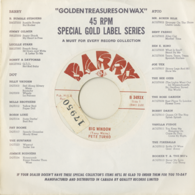 Big Window / My Love For You (1968)