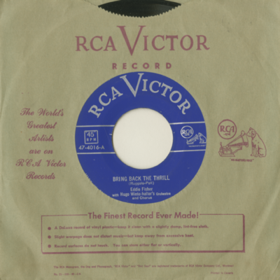 Bring Back The Thrill / If It Hadn't Been You (1951)