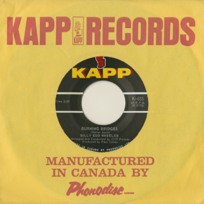 Burning Bridges / Tonight I'm Singing Just For You