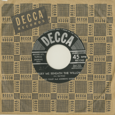 Bury Me Beneath The Willow / She'll Never Know