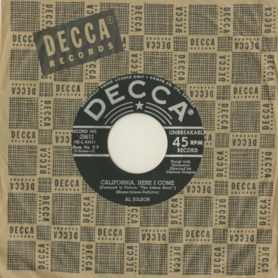 California Here I Come / Roack-A-Bye Your Baby With A Dixie Melody