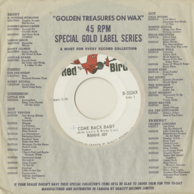 Come Back Baby / Love Hit Me With A Wallop (1965)