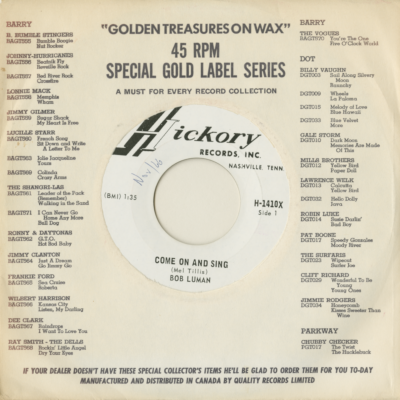 Come On And Sing / It's A Sin