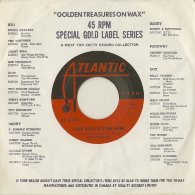 Come Rain Or Come Shine / Tell Me You'll Wait For Me