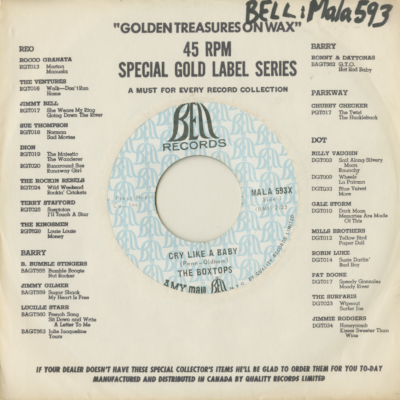 Cry Like A Baby / The Door You Closed To Me