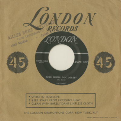 Dear Mr Disk Jockey / I'd Be Glad To Forget You (1956)